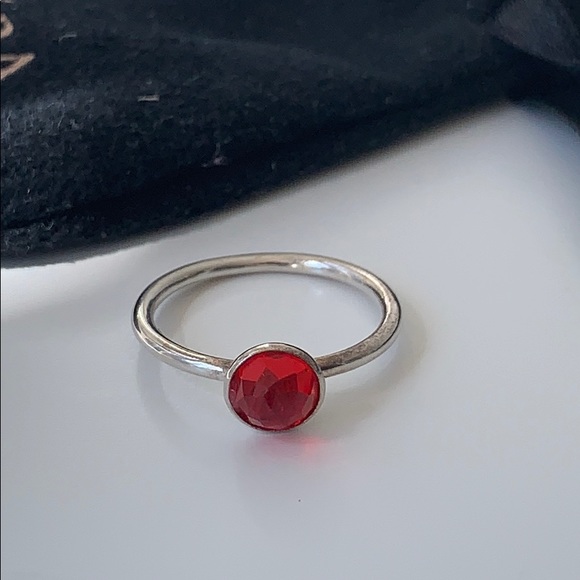 Pandora Jewelry - Pandora Poetic Droplet Birthstone July "Ruby" Red Ring